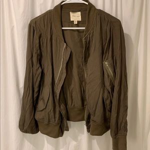 Green bomber jacket